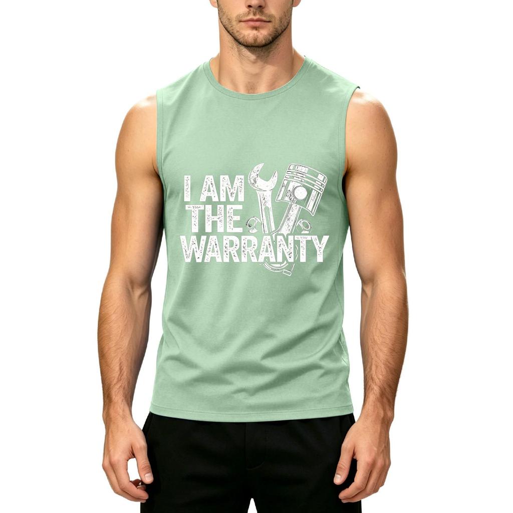 Men Sleeveless Tank Top Casual Muscle Shirt Workwear Printed Graphic Tee Lightweight Summer Fitness Apparel
