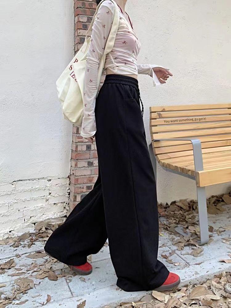 Southeast Asia Women's White Floor-Length Wide-Leg Casual Pants