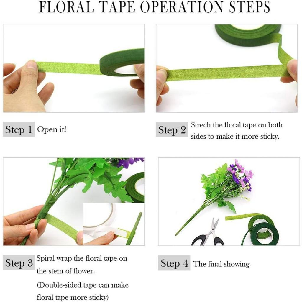 17 Pieces Flower Tools Include Floral Wire Cutter Scissor Floral Tape 22 Gauge Paddle Wire 26 Gauge Stem Wire Pearl Corsage Pin Bouquet Wrap Florist