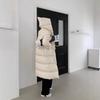 Autumn and winter new Jiangnan series high-end popular wizard hat white duck down jacket women's long coat tide