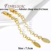 18K Gold Plated Extension Extender Tail Chains with Lobster Clasps For Jewelry Making,Connectors For Bracelets Accessories DIY
