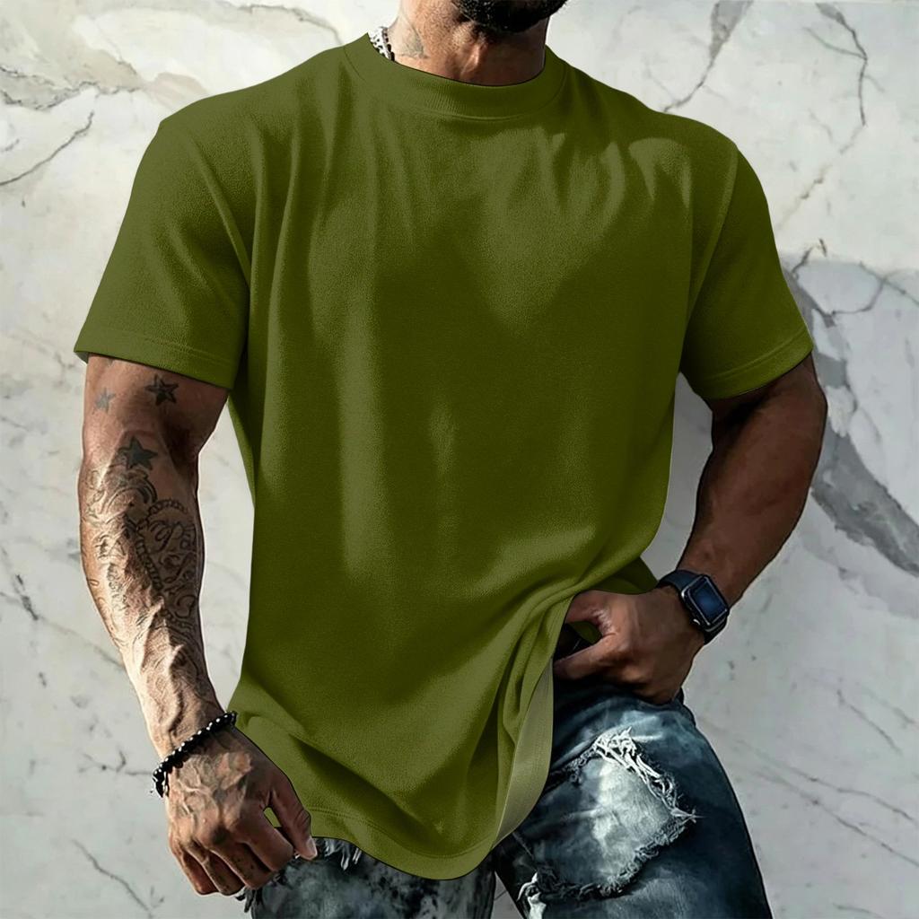 Men's Vintage Short Sleeve T Shirt Loose Fit Breathable Summer Sports Streetwear Casual Everyday Basic Top
