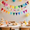 Pre-Strung Happy Birthday Banner Rainbow Happy Birthday Felt Garland Felt Pennant Flag Rainbow Party Decorations Personalized Holiday Sign for
