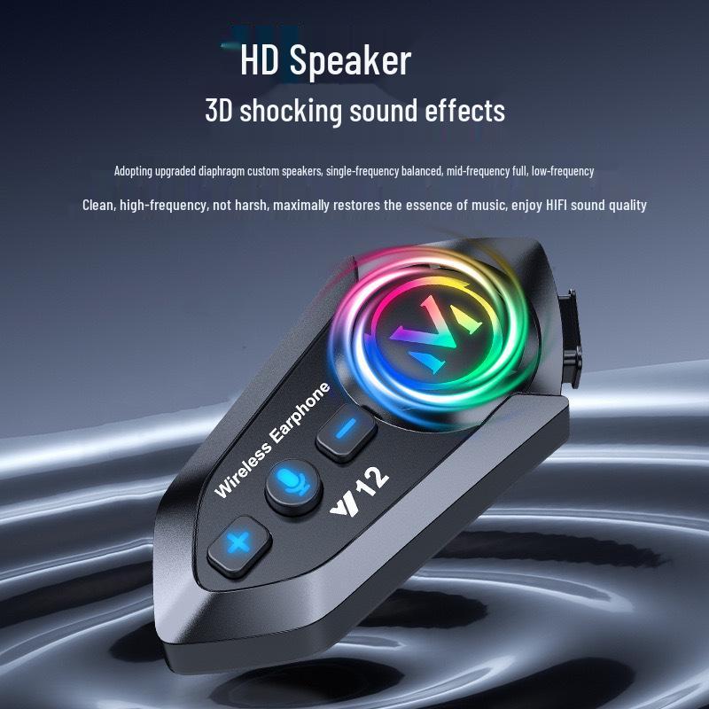 Smartes Wasserdichtes Bluetooth Helm Headset: Farbwechselnd, Frostschutzmittel, Lange Akkulaufzeit, Starker Bass