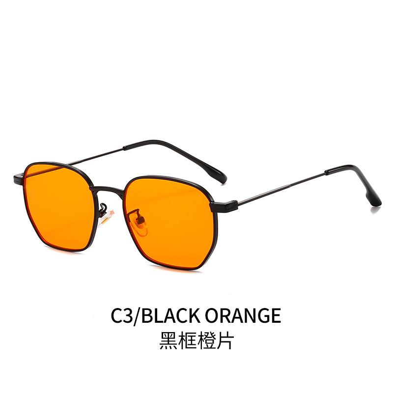 Stylish Metal Square Sunglasses for Women Men UV Protection Flat Lens Glasses Chic Trendy Look