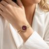 Solid Color Dial Minimalist Watch for Women Ultra-thin Curved Strap Bracelet Wristwatch