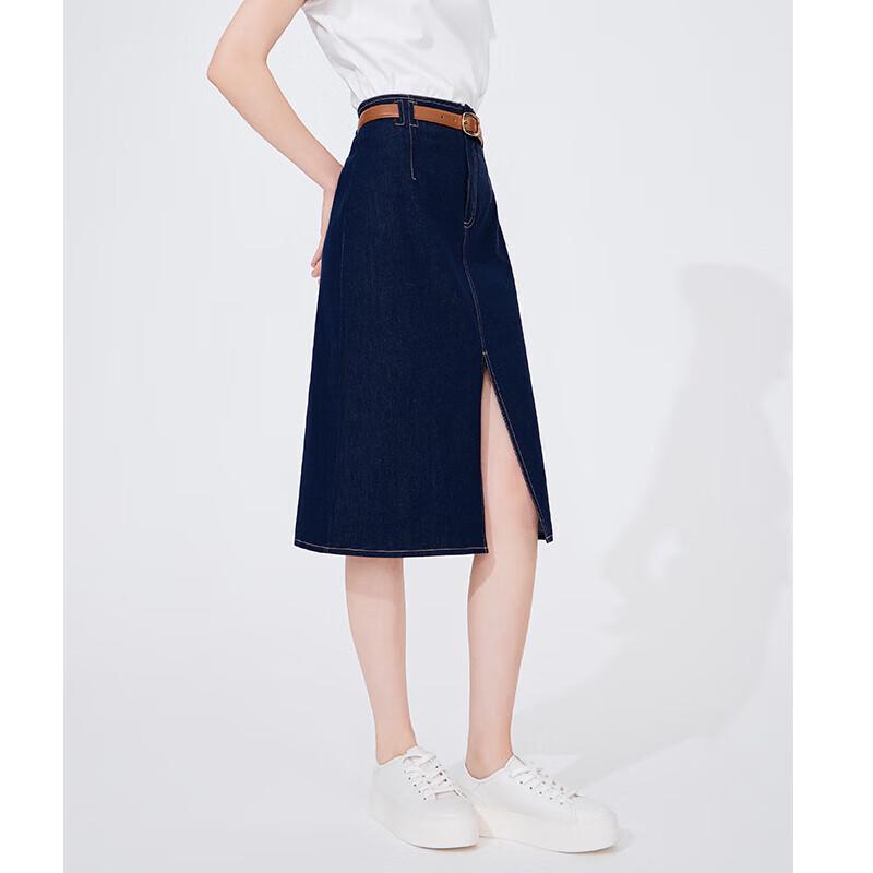 Navigare Women's A-line Denim Skirt