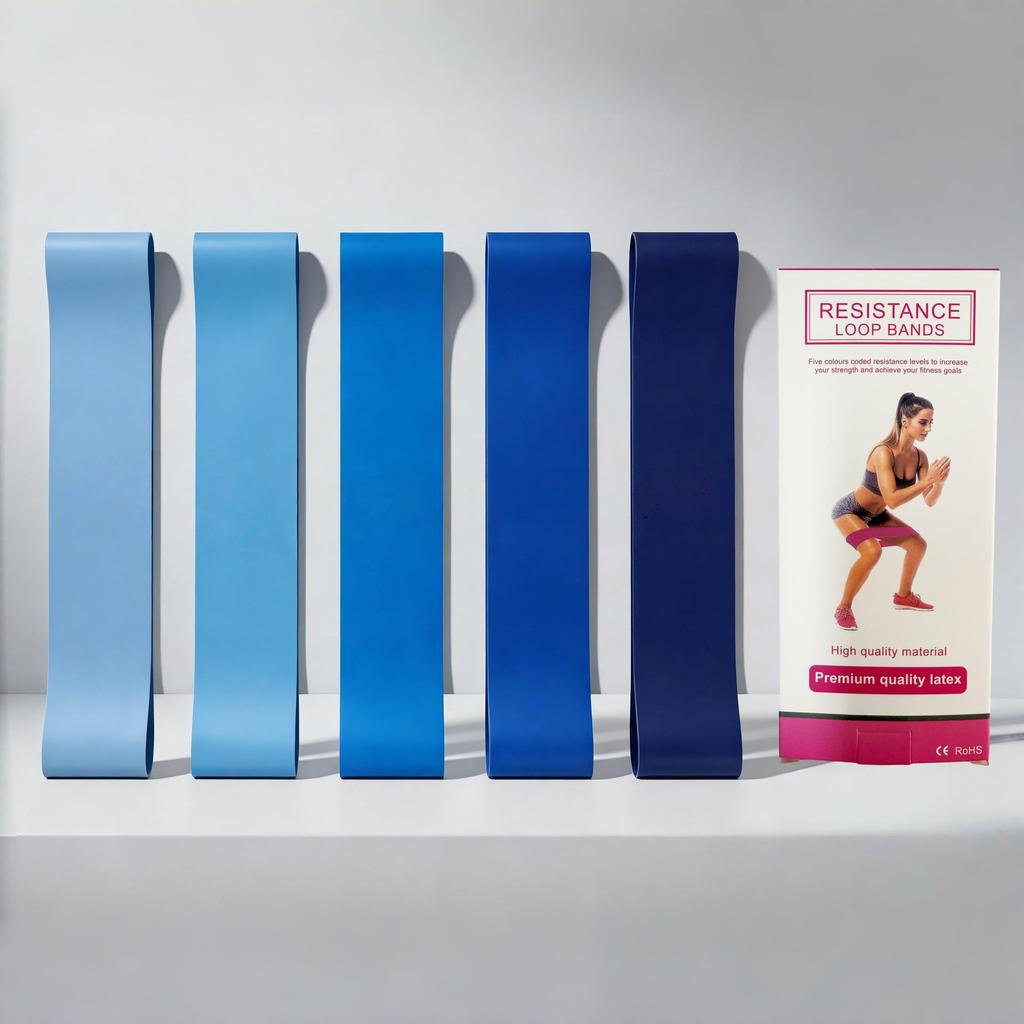 Maika Yoga Fitness Gradient Color Resistance Band for Buttocks Training and Stretching