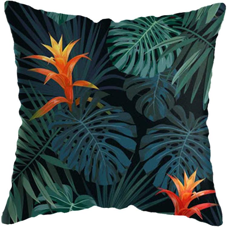 Soft Pillow Cushion Covers 45x45 Cm Decorative Pillows Throw Green Patterns Pillowcase for Sofa Home