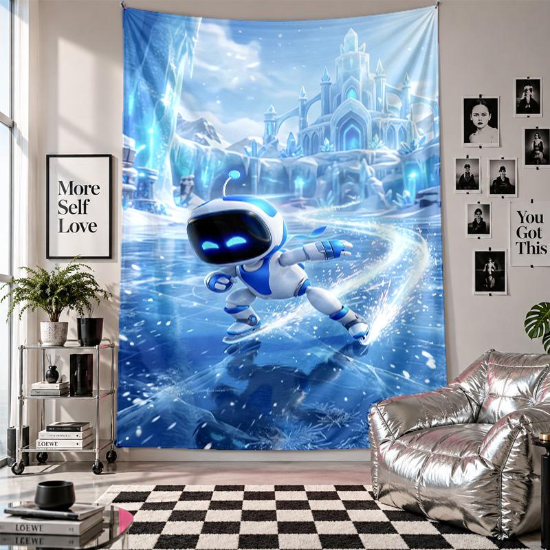Wall TapestryAstro Bot Art Hanging Cloth Decorative Background Cover for Room Decoration