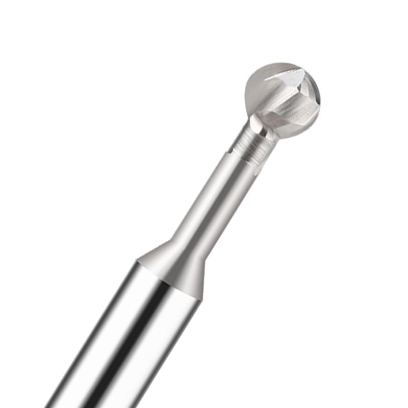 Extended Lollipop Ball Cutter Tungsten Steel Ball Head T-shaped Milling Cutter for Aluminum Coating Coated Carbide Arc R3R4
