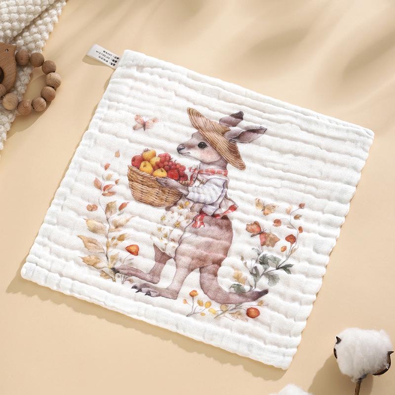 7A Antibacterial Pure Cotton Baby Washcloth - Six-Layer Gauze, Class A, Newborn & Child Towel