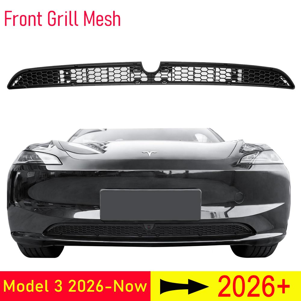 Inserti in Rete per Griglia per Nuova Tesla Model 3 Highland 2026 2027 con Versione Telecamera Anteriore Copertura Griglia Presa d'Aria Paraurti Anteriore