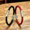 2026 Geflochtenes Lederseil Armband Magnetischer Verschluss für Männer und Frauen Partnerarmband Einfaches Vielseitiges Lederarmband Schmuck