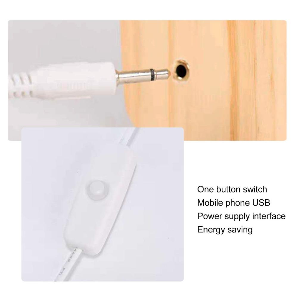 Warm White Lamp 3D Wood Light LED Light Night Light Lamp Wooden Night Lights  Home Decor