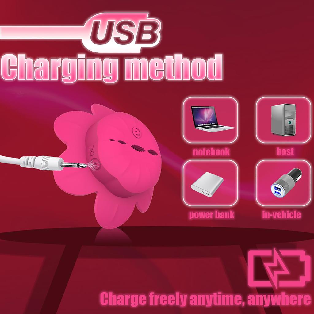 Rose Nipple Clamps Vibrator Female Wearable Adjustable Remote Control Nipples Stimulator Sex Pleasure Adult Toys for Women