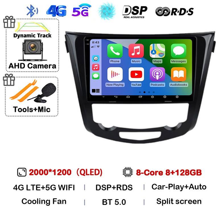 Android14 Car Radio Player For Nissan Qashqai J11 X-Trail Xtrail T32 Rogue Dualis 2013-2021 Support OEM BOSE 360 Auto Carpaly 4G