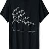 Einlinien-Zeichnung Kirschblüten T-Shirt(2)