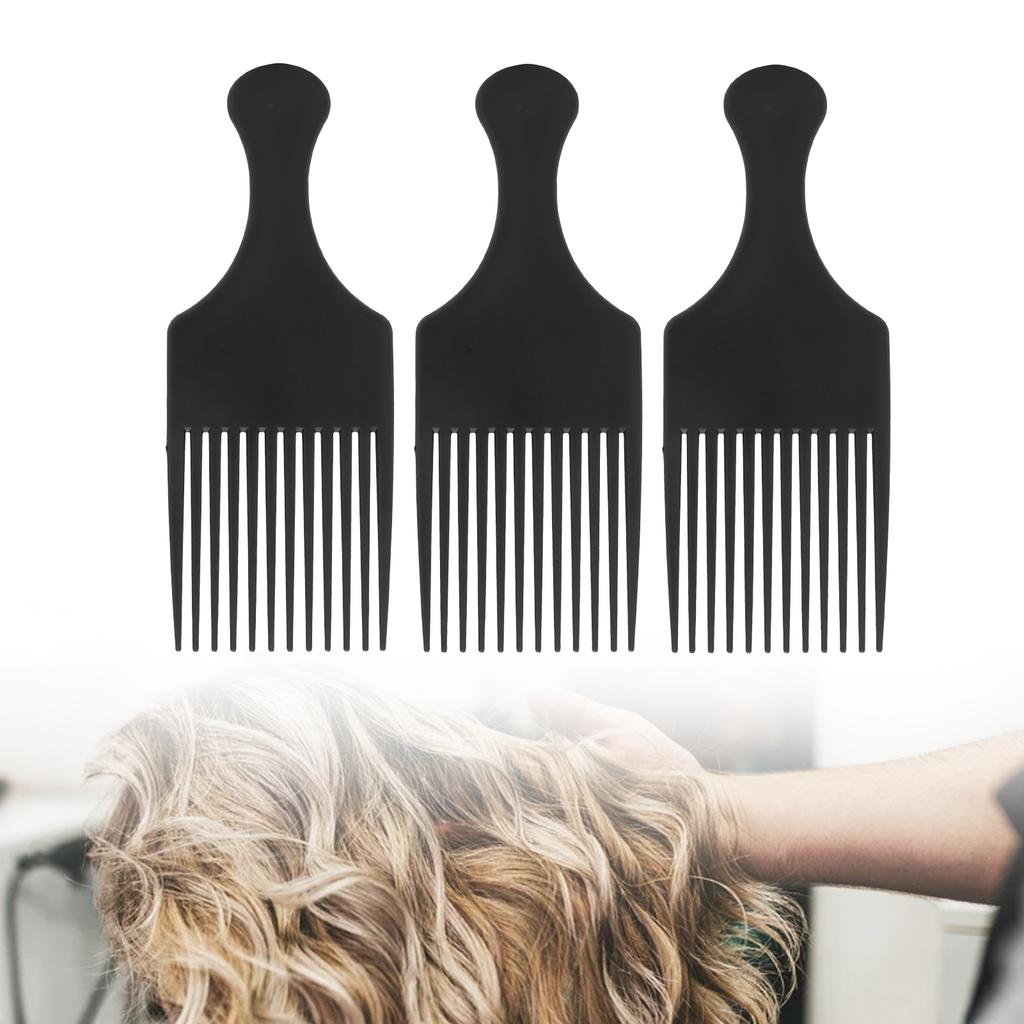 3 Stück Professioneller Haarpick Tragbarer Salon Friseursalon Afro Pick Kamm Haarstyling-Werkzeug
