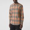 Burberry Men's Point Collar Check Long Sleeve Shirt 80208631