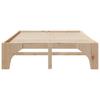 Brown Bed Frame 140 x 200 cm Solid Pine Wood