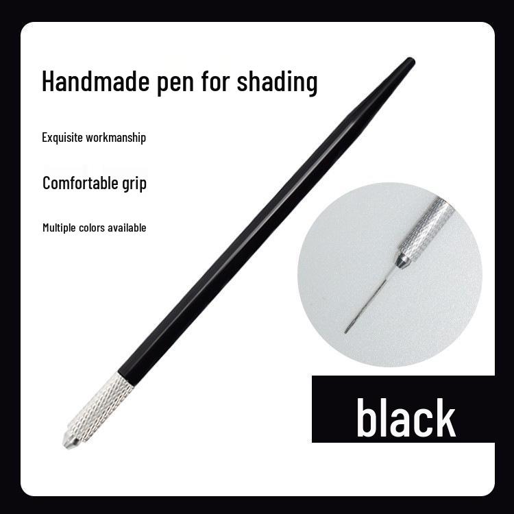 Craftsmanship Manual Shading Tattoo Pen for Semi-Permanent 3-Round Needle Tattoos and Fog Brows