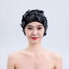 2026 PU Waterproof Swimming Cap Female Double Thickened Handmade Three-dimensional Single-layer Three-layer Flowers Fashion Female Swimming Cap
