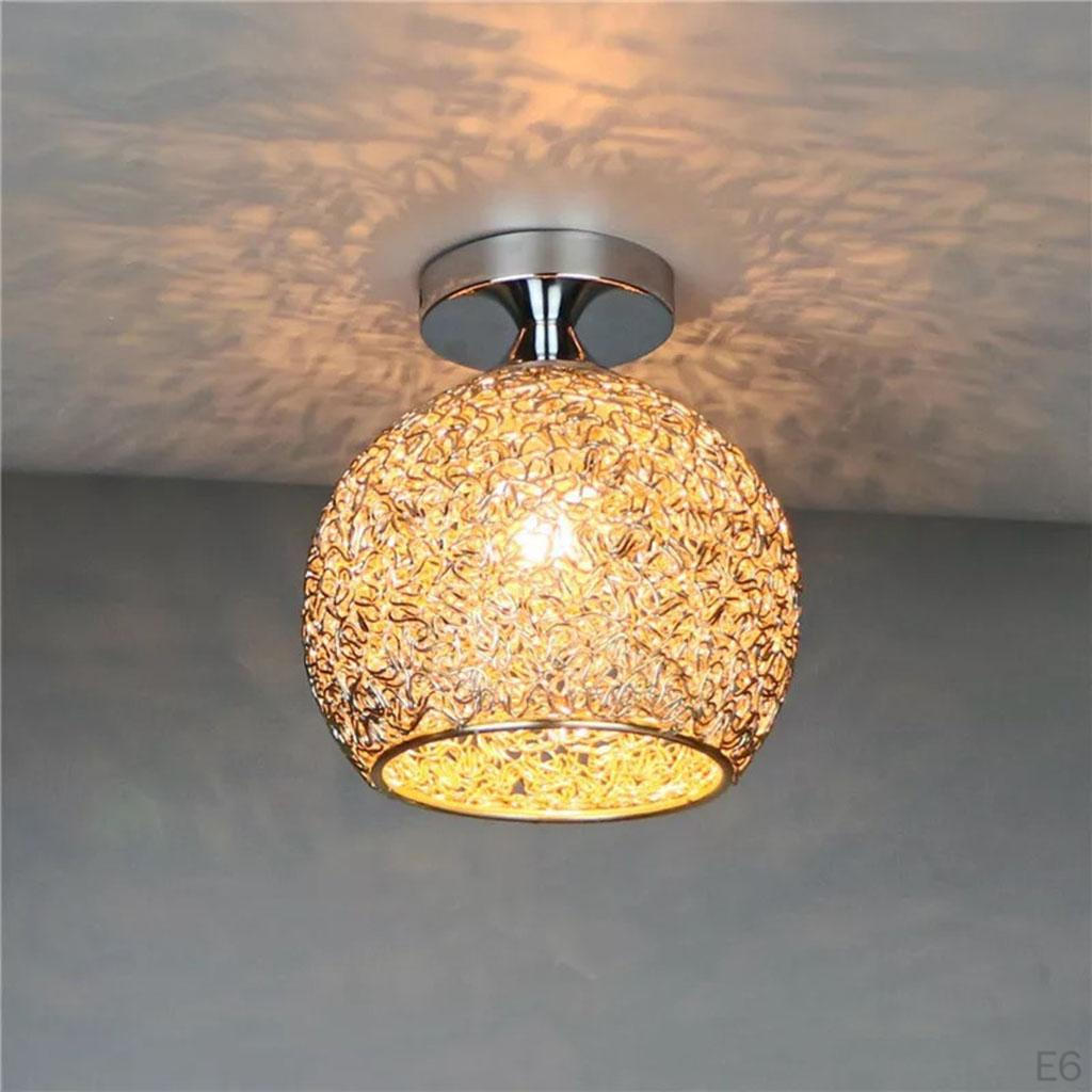Ceiling Lamp Aluminum Shade with E27 Base Indoor Decorative Lighting for Hallway Cafe Bar Hall