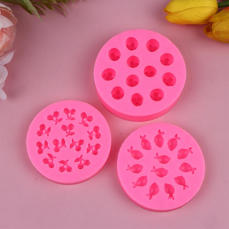 Silikonfruktformar för tårtdekoration 3D-frukt Choklad Fondant Dekorativa formar Godis Gelé Gummy Tvålform