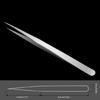 Precision Tweezers Stainless Steel Straight Tweezers for Electronics Laboratory Work Jewelry Making Craft Soldering