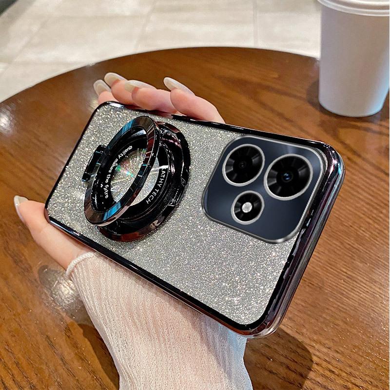 Compatible with Transsion HOT40 Electroplated Glitter Phone Case, SPARK GO 2026 Stand, NOTE30 Shockproof Protective Case