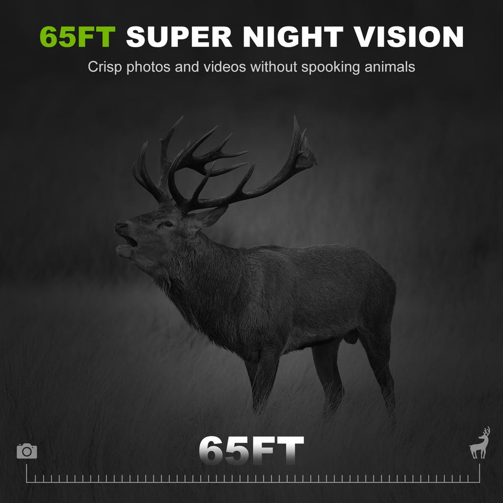 Outdoor-Kamera, kabellos, solarbetrieben, Jagdkamera, 32 MP, BT, Infrarot, 4G, SIM-Karte, BT Quick Connect