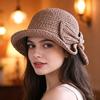 Straw Hat Bowknot Decor Wide Brim Foldable Summer Hat Sun Protection Lightweight Outdoor Travel Sun Hat Sunshade Accessory