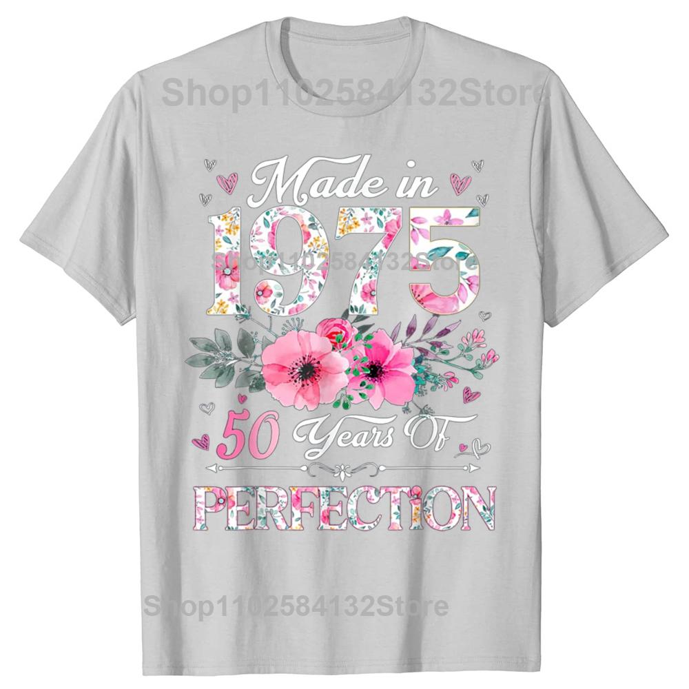 50th Birthday Gift 50 Years Old Vintage 1975 Limited Edition Men T Shirt New Cotton Short Sleeve Funny Father Daddy Tshirts