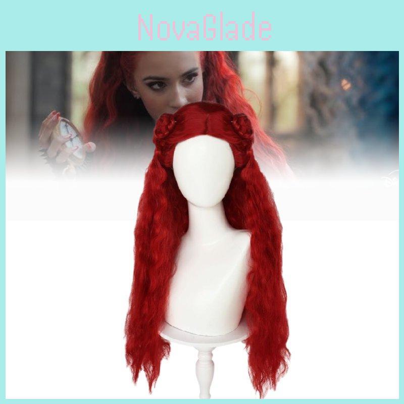 The Rise Descendants Of Red Women Wavy Wig Cosplay Headdress Show Decoration