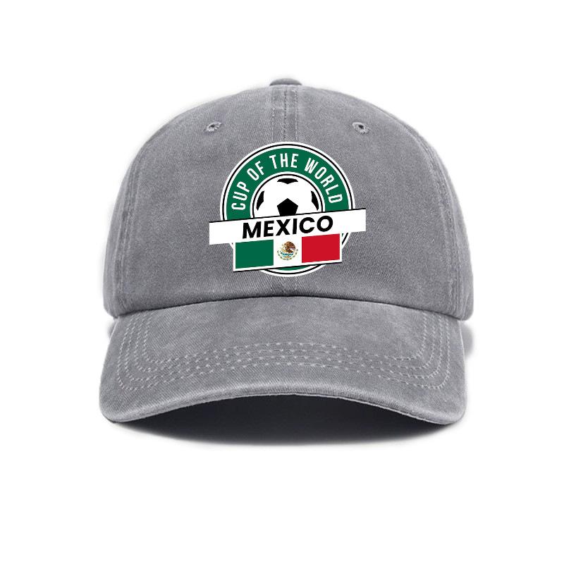 Football print washed distressed soft top sun visor baseball cap серый
