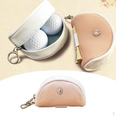 Leicht Tragbar Klein Golfball für 2 Bälle Tee mit Reißverschluss Hakenverschluss Gadget Taille