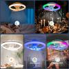 Smart LED Ceiling Fan With Light 7-blade Oscillating Fan Light APP Remote Control Ceiling Lamp Fan 6 Levels of Wind Speed