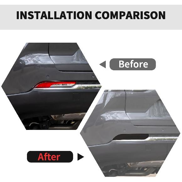 

RT-TCZ Smoked Black Rear Fog Light Lamp Trim Cover Decoration Exterior Accessories for Jeep Grand Cherokee 2022 2023 2024 2025