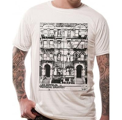 New Led Zeppelin Physical Graffiti Album Official Band T-Shirt Badhabitmerch