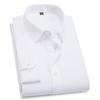 Men's White Long Sleeve Professional Business Shirt with Optional Short Sleeve and Tie