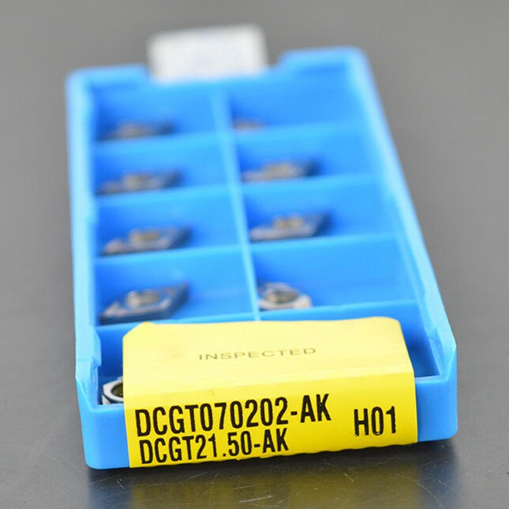 10pcs DCGT070202-AK DCGT21.50.5-AK H01 Carbide Inserts for Aluminum Blade