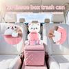 Car Tissue Box 2 In 1 Cute Vehicle Accessories Armrest Cat Napkin Holder Car Trash Bin For Center Console Truck SUV RV Sedan