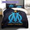 Olympique De Marseille Pattern Bedding Home Decoration Birthday & Festival Gift (1 * Duvet Cover + 2 * Pillowcase, Without Core)