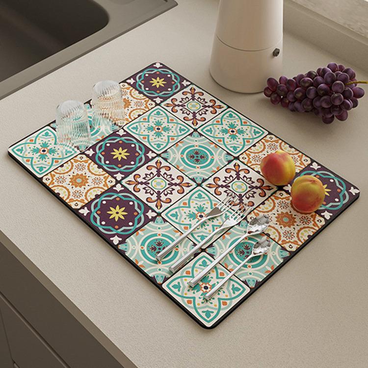 Absorbent Kitchen Drain & Tea Coaster Pad