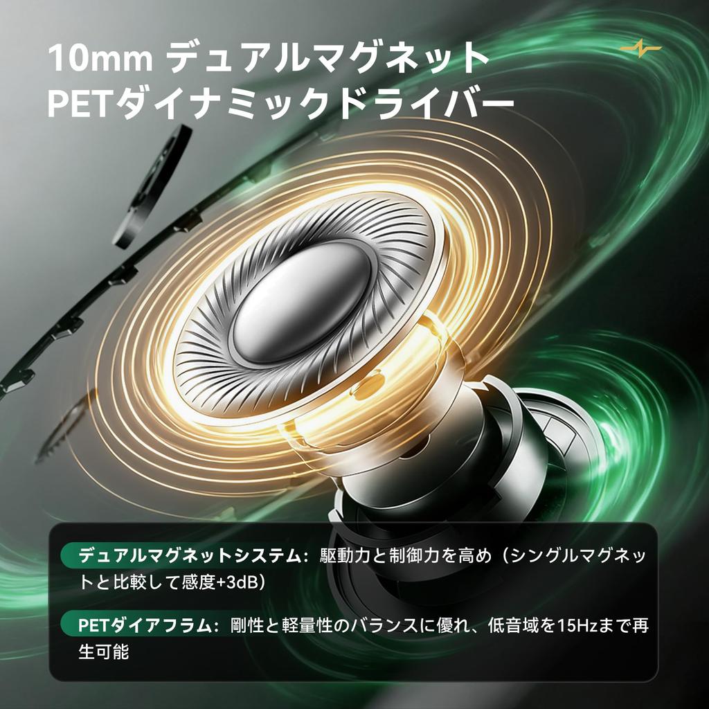 CCZ CZ12 Wired In-Ear Monitors, 1DD+5BA Hybrid, HiFi, Deep Bass, All-Metal Housing, Detachable Cable, Gaming, Music Listening, Black, No Microphone
