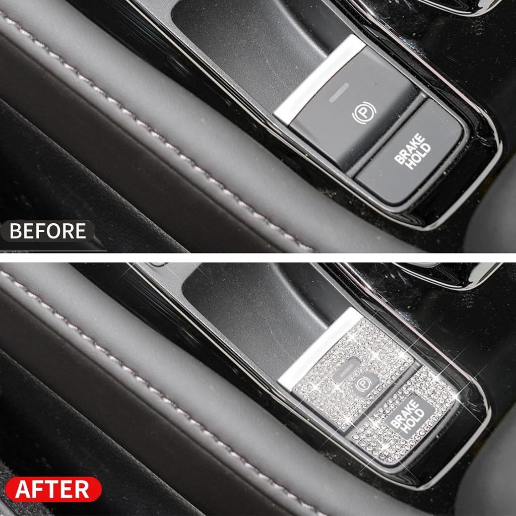 Bling Crystal Car Interior Accessories Sticker Fits for Honda Accord 2024-2025(Silver 8)