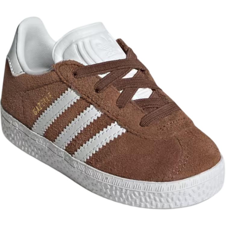 Adidas Gazelle Comfort Closure EL I Gebraucht Braun Baby Sneaker Wolkenweiß Gold-Metallic IH0360