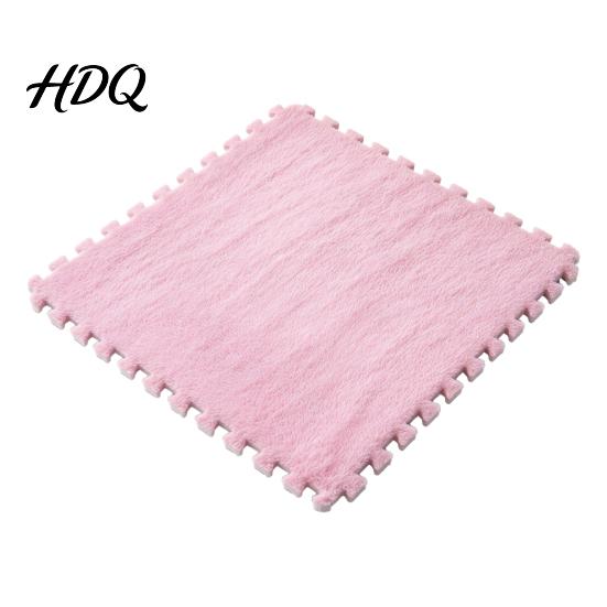 Einfache Installation Teppiche Plüsch Puzzle Bodenmatte Ineinandergreifende Teppichfliesen Anti-Rutsch EVA-Schaum Puzzleteile DIY Teppiche Teppichquadrate für Schlafzimmer Spielzimmer