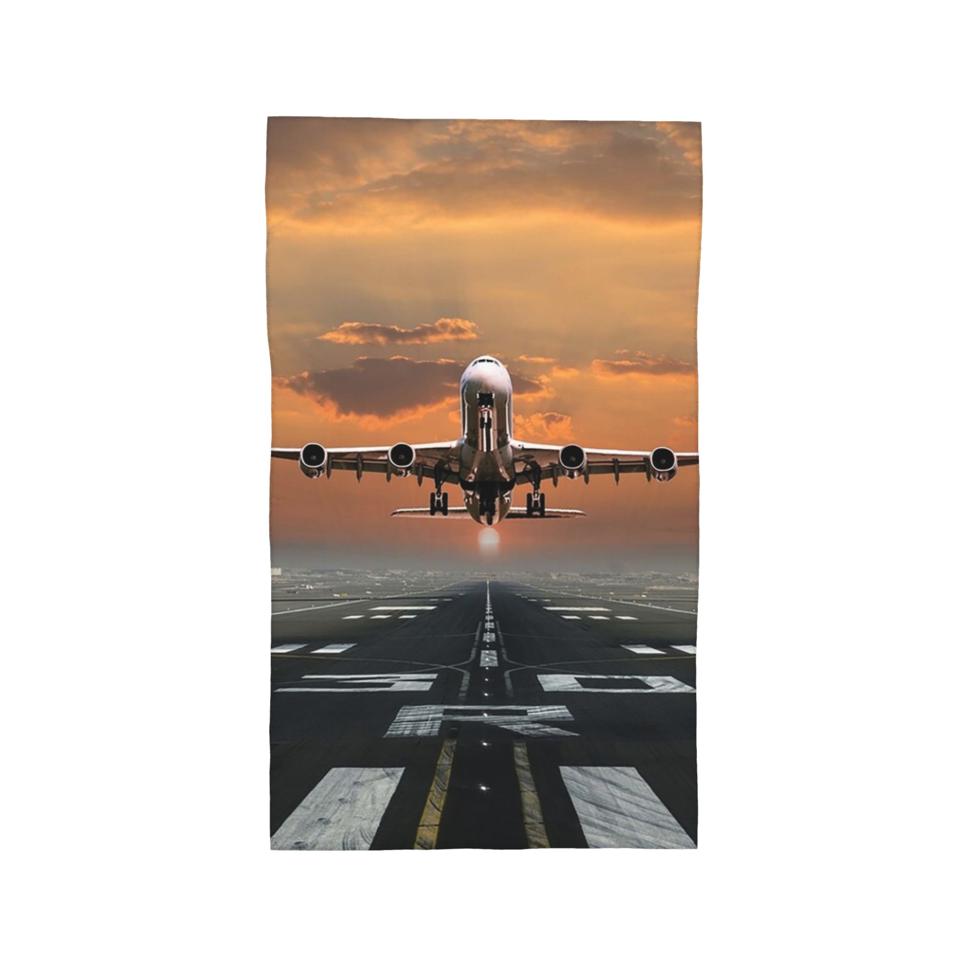 

Airplane Takeoff Soft Face Towel Quick Dry Pool Bath Cotton Towels Absorbent W30*H60(CM)